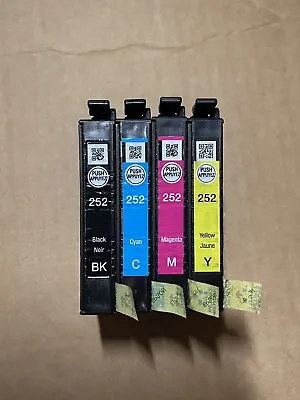 Epson 252 Ink Set Of 4 CMYK NEW OEM Genuine 252i WF 7620 WF 5690 WF 7610 • $19.99