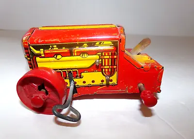 Vintage Marx Tin Wind Up Toy Tractor  (missing Two Wheels) • $16.99