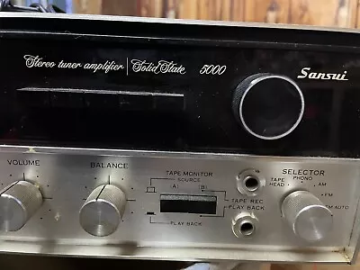 Sansui 5000 Solid State Stereo Tuner Amplifier - Partially Tested • $50