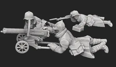 Bolt Action: Soviet Maxim Machine Gun Team (28mm Scale) • $8