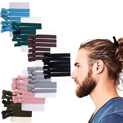 6Pcs/set No Damage Knotted Mens Hair Ties  For Long Curly Long Hair • £3.18