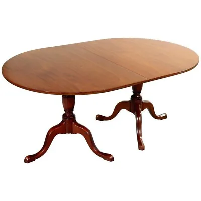 Baker School Queen Anne Style Double Pedestal Mahogany Dining Table 20th Century • $1480