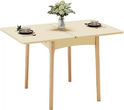 Folding Dining Table With Hidden Storage Modern Multipurpose Dining Table(Beige) • $95.97