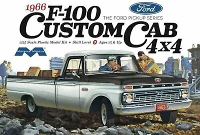 Moebius MOE1236 1966 Ford F100 Custom Cab 4x4 Truck 1/25 Plastic Model Kit • $67