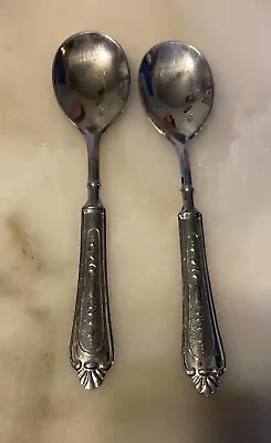 2x Vintage LBL ITALY Flatware Spoons Soup • $15