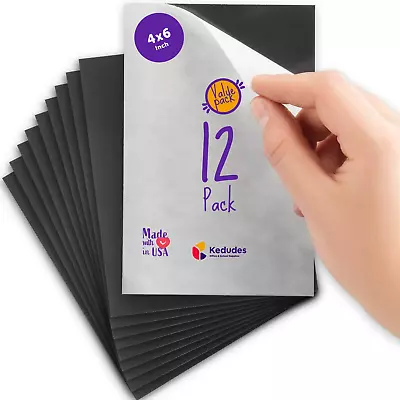 Flexible Magnetic Sheets With Adhesive Magnetic Paper 4X6 Inch - Business  • $12.98