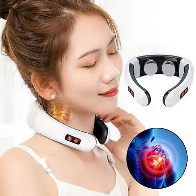 Electric Cervical Neck Massager Pulse Body Shoulder Muscle Relax Relieve Pain • £10.29