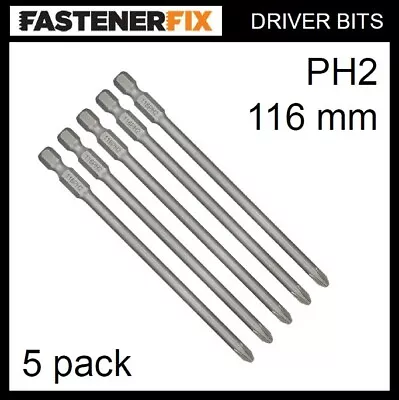 £15.99 • Buy Hilti® SMD 57 Autofeed Screwdriver Bits PH2 X 116 Mm German Quality - 5 Pack