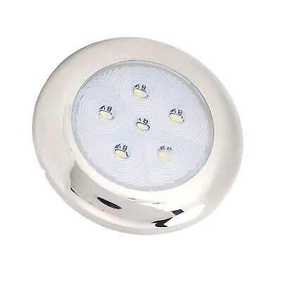 ❀ 12V Led RV Ceiling Dome Light White Blue Light Waterproof Boat Cabin Lights • £11.19