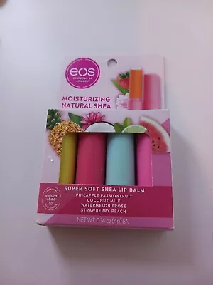 EOS Moisturizing Natural Shea Super Soft Shea Lip Balm Stick Variety Pack - 4pk • $10