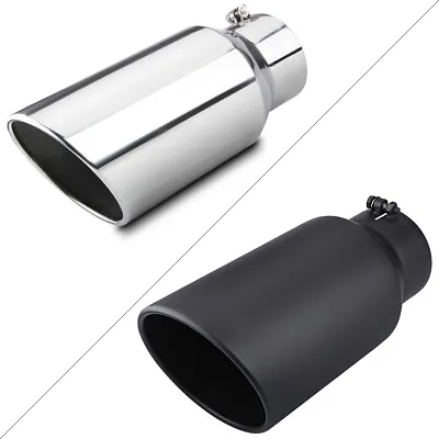 Inlet 5  Outlet 7  - 15  Long Stainless Steel Rolled Edge Exhaust Tip Diesel • $52