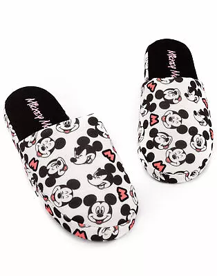 £16.95 • Buy Disney Mickey Mouse Women's Slippers All Over Print Ladies Shoes