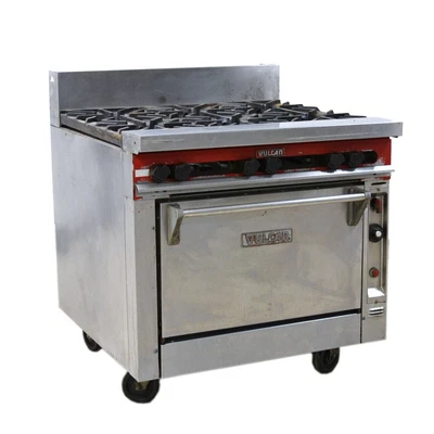 $1099.99 • Buy Vulcan 36  Comercial Stainless Steel Natural Gas 6 Burner Stove Range W/ Oven