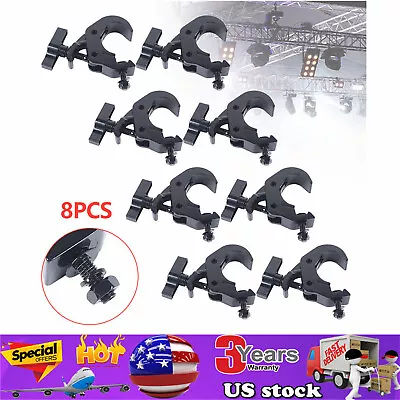 8 Pack 330lbs Heavy Duty Stage Lighting Clamps DJ Light Truss Clamp Set Black • $66.50