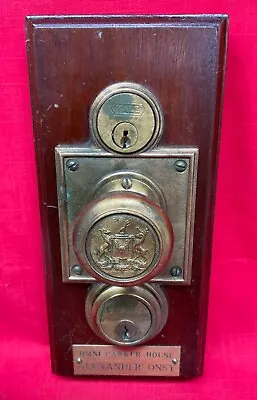 Antique Bronze YALE OMNI PARKER HOUSE HOTEL Boston Mass. Door Lock Knob Lockset • $49.99