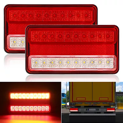 2x 12V 24V LED Rear Tail Lights Indicator Stop Van Truck Light Trailer Caravan/ • $24.29