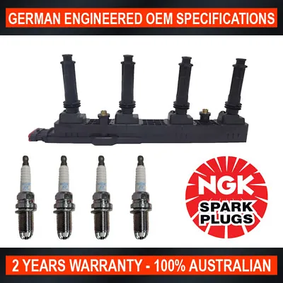$170.89 • Buy 4x NGK Spark Plugs W/ Swan Ignition Coil Pack For Holden Astra TS SRi 