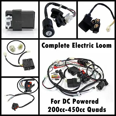 Complete Engine DC Wiring Harness Wiring Loom 200cc 250cc ATV Quad Bike Buggy • $67.45