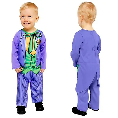 Toddler Joker Fancy Dress Costume Halloween Kid Boys Dark Knight Batman Book Day • £13.99