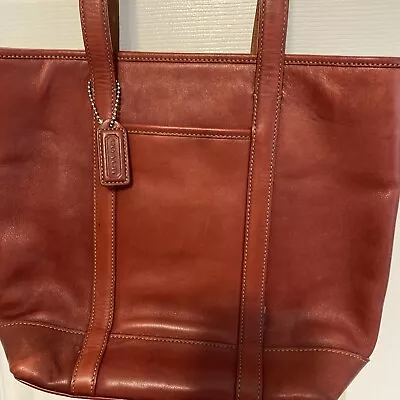 Coach Vintage Deep Red 2 Strap  Gallery  Handbag/ Tote B3S-5187 • $35