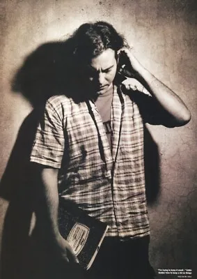 Pearl Jam - Eddie Vedder Trying To Keep It Small - Full Size Magazine Advert • £6.50