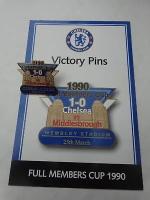 Danbury Mint Chelsea Fc Victory Pin Badge 1990 Full Members Cup V Middlesbrough • $51.02