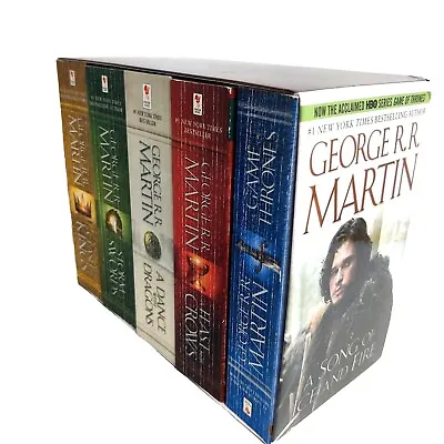 Song Of Ice And Fire: A Game Of Thrones Box Set - Books 1-5 (2013 TV Series Box) • $20.95