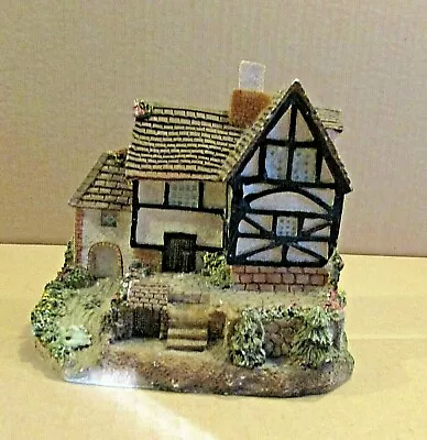 Old Heavy 2.8 Lb Village Country English Tudor Style House 5  Tall Hand Painted • $35