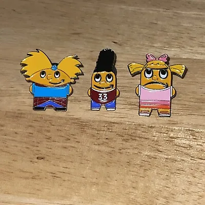 $17 • Buy Amazon Peccy Pins Hey Arnold Peccy Pin Set 90s Nick Toons Employee Pins