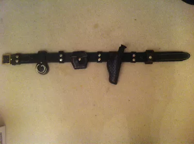$225 • Buy Bianchi Police Utility Belt Handcuff Case, Night Stick, Speedloader, Gun Holster