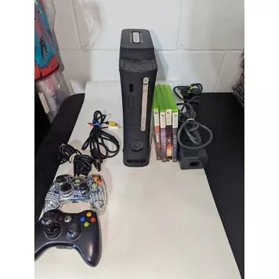 Xbox 360 S Slim 120GB Console Bundle With 4 Games And 2 Controllers  • $119.69