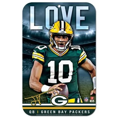 Jordan Love Green Bay Packers 11 X17  Plastic Sign Durable Poster • $15.99