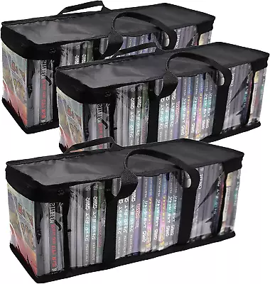 DVD Storage Bag Portable CD Storage Case Media Bag For Total 96 Movies • $28.33