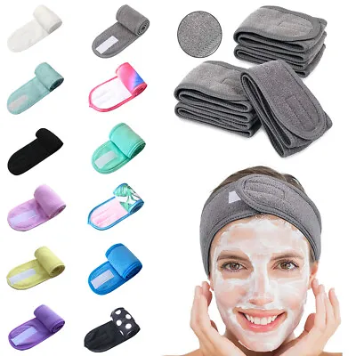 Women Adjustable Facial Headband Elastic Make Up Hair Band Head Wrap Spa Shower< • £2.39