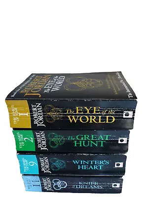 4 X The Wheel Of Time Paperback Books 1 2 9 & 11 Bundle Lot • $70