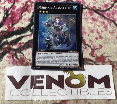 1x (M/NM) *EURO* Mermail Abysstrite CBLZ-EN050 Super Rare 1st Edition YuGiOh • $3.50