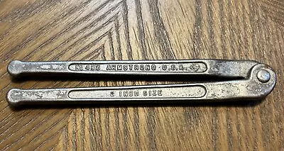 Vintage No. 482 Armstrong Adjustable Face Spanner Wrench 2  Size Made In USA • $19