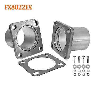 FX8022EX 2 1/4  ID Universal QuickFix Exhaust Square Flange Repair Pipe Kit • $39.27