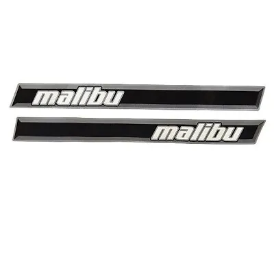 Malibu Boat Decal Sticker | Black Silver White (Set Of 2) • $35.16