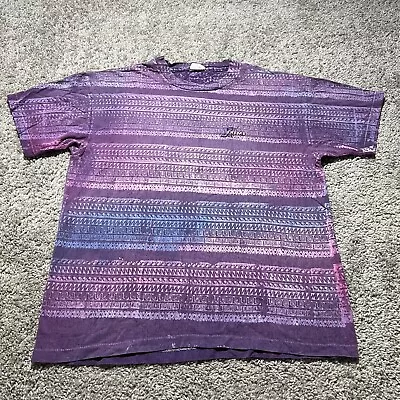 Vintage 1990s Xtreme All Over Print Surf Aztec Skate Purple T Shirt Mens Large • $24.95