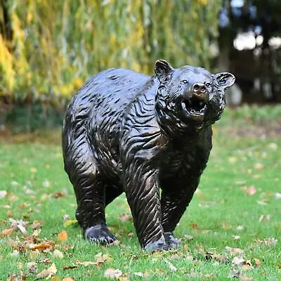 Stunning Life Size Bear Cub Garden Sculpture - Aluminium Outdoor Ornament • £1580