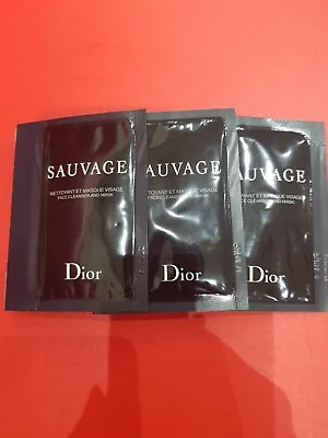 3xDior Sauvage Sample Set Cleanser & Mask 5ml+Moisturiser 2ml+Men’s Perfume 1ml • £14.50