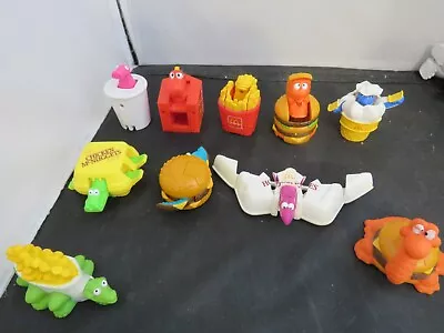 1990 Full Set Of 10 Mcdonalds McDino Changeables Food + Under 3 Toys Happy Meal  • $65