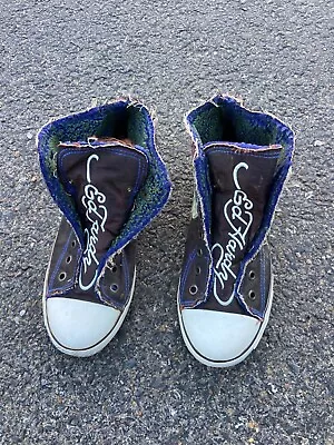 Ed Hardy Slip On Laceless Shoes Sneakers Skulls Freedom High Top Sz 7 Y2K • $24.99