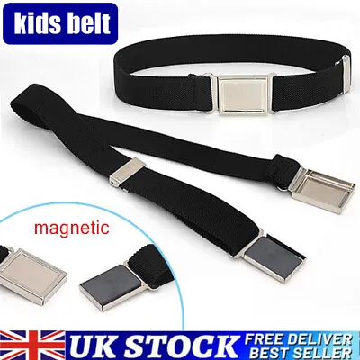 £4.98 • Buy Boys Kids Belts Girls Elastic Adjustable Children Silver Alloy Buckle Toddler UK