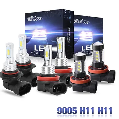 For Lexus IS250 2011-2015 6X LED Headlight High Low Beam Fog Light Bulbs Combo • $35.98