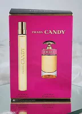 PRADA CANDY Perfume 2PC Gift Set EDP For Women MINI DUO 0.33oz And 0.21oz • $44.88