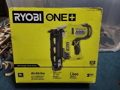$135 • Buy Ryobi ONE+ 18V 16-Gauge Cordless AirStrike Finish Nailer (Tool Only)