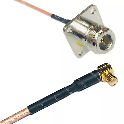 RG316 N FLANGE FEMALE To MCX MALE ANGLE RF Cable Rapid-SHIP LOT • $9.24