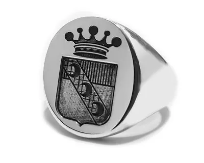 Custom Signet Rings Family Crest Rings & Coat Of Arms Rings • £154.11